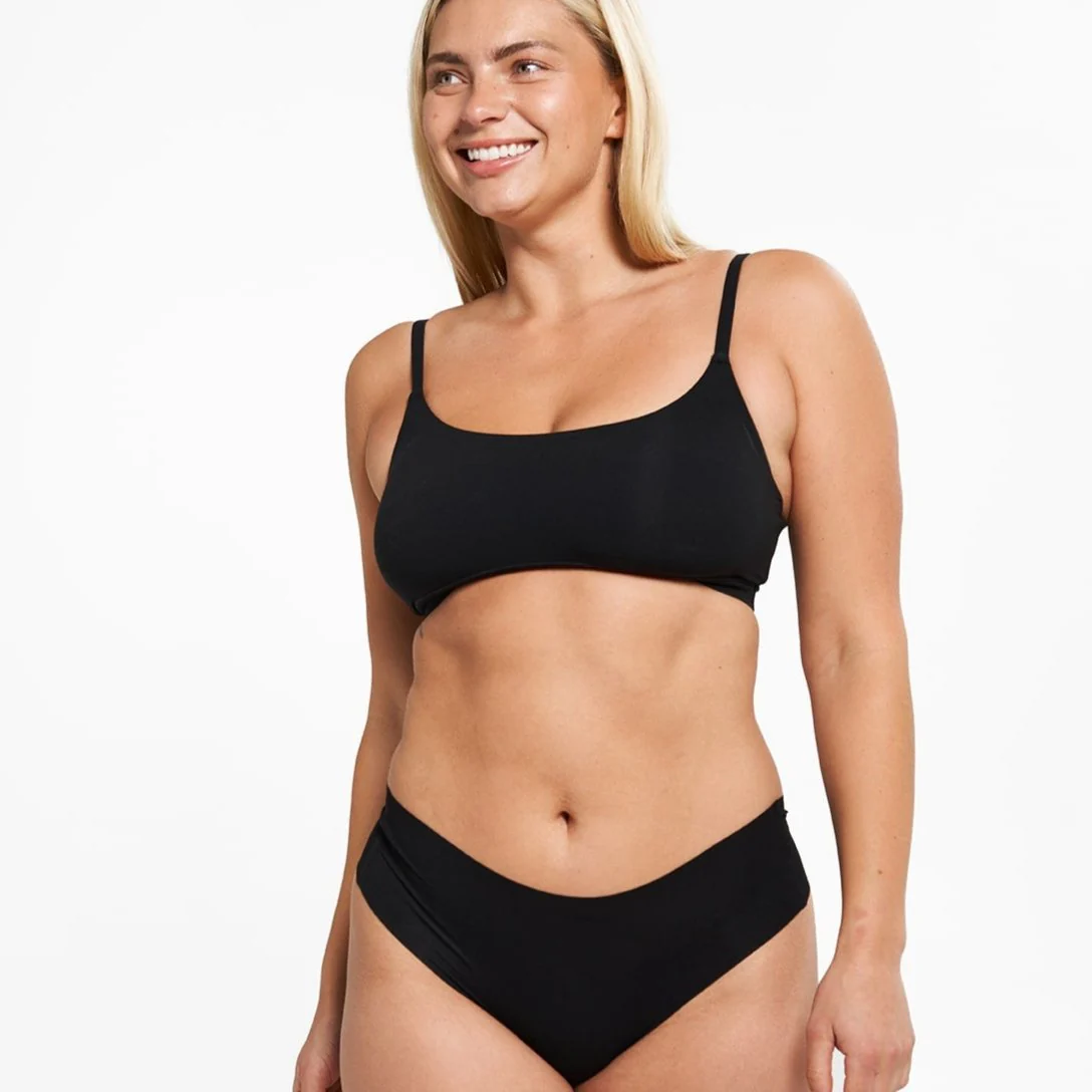 Mid-Rise Thong - Seamless Eco 2.0 - Black - Image 3